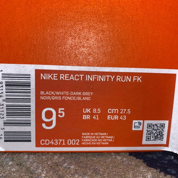 SOLD BRAND NEW Nike React Infinity Run SZ 9.5 - Picture 8 of 8